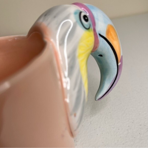 Vintage 1990 Bergschrund Seattle Toucan Coffee Mug Hand Painted Tropical Bird - Picture 12 of 15